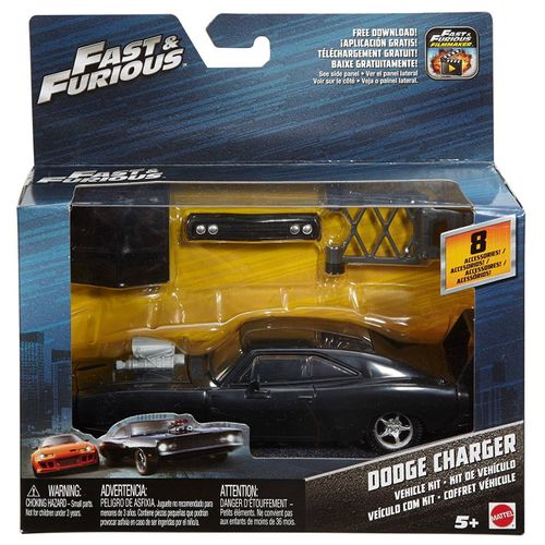 Velozes E Furiosos Diecast Com Kit Dodge Charger Preto Ciatoy