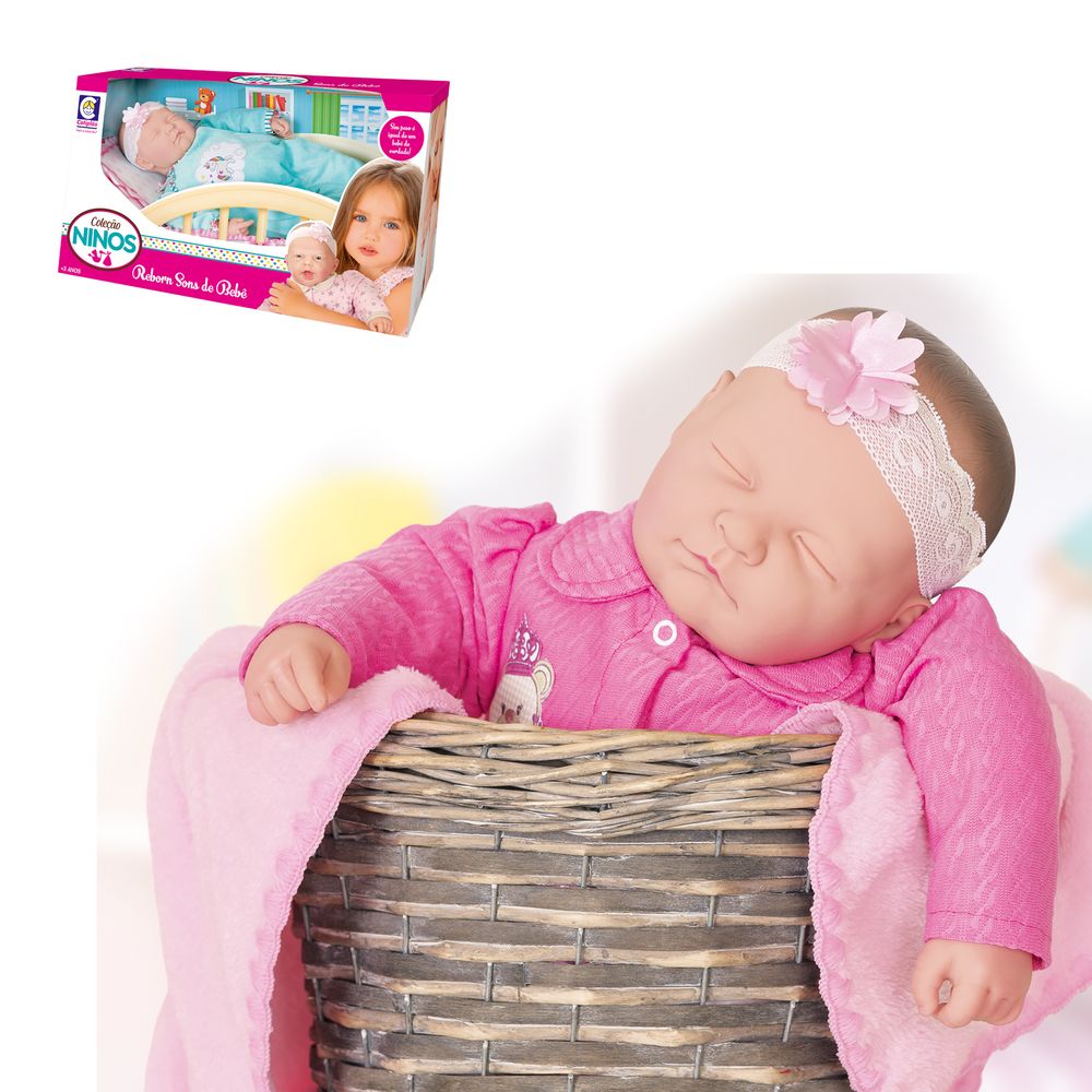 Boneca Ninos Reborn Dormindo - Ciatoy
