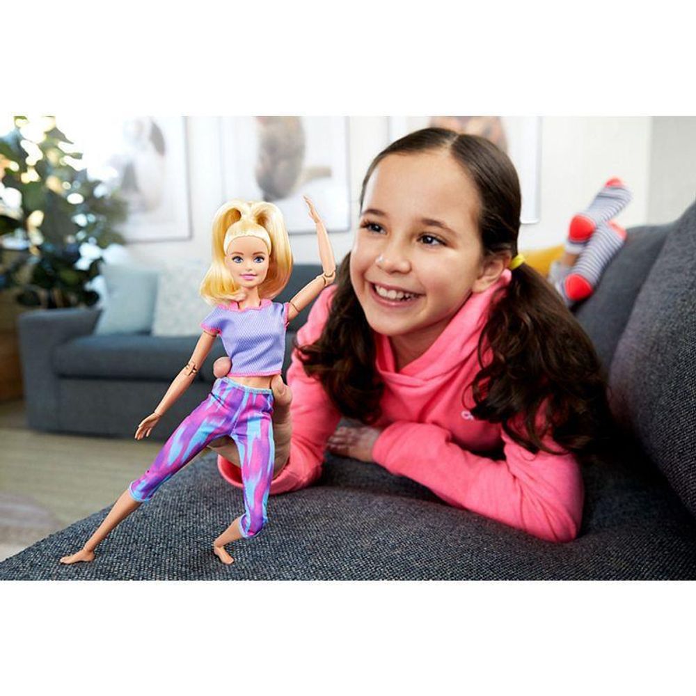 Boneca Barbie Articulada Feita Para Mexer - Loira MATTEL - Ciatoy