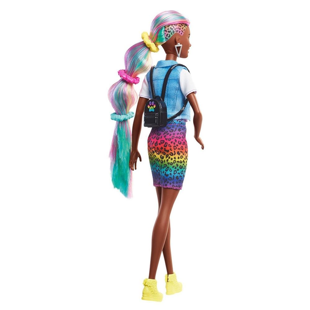 Barbie cabelo colorido e raspado muda de cor - Negra - GRN80 MATTEL ...
